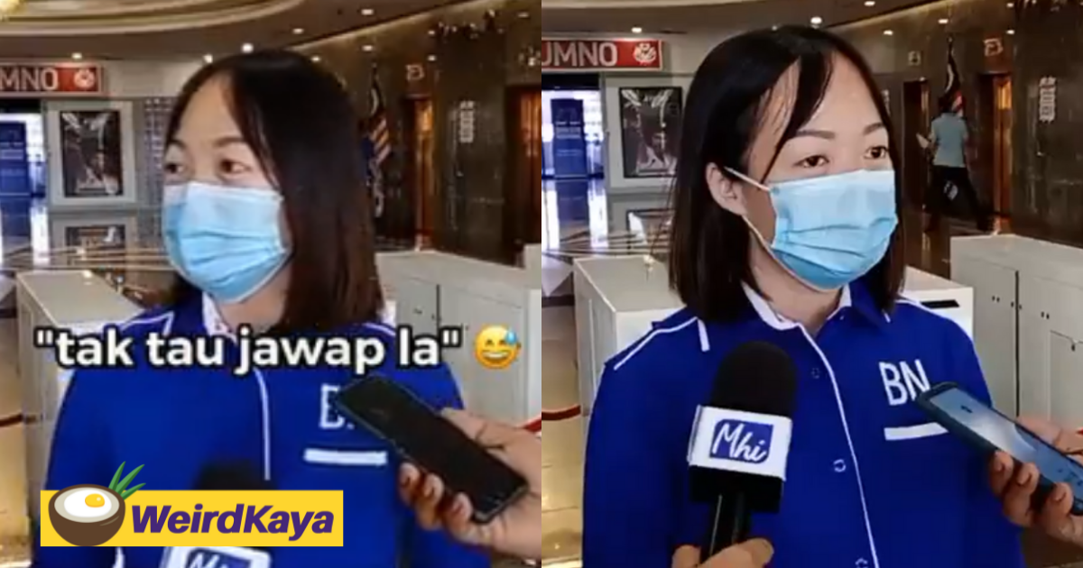 [video] bn candidate leong hui ying struggles to answer question posed by reporter in bahasa malaysia | weirdkaya