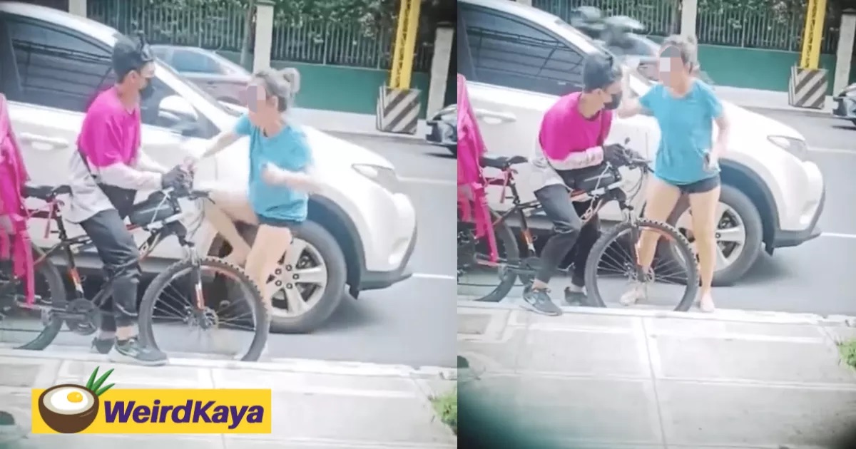 Woman kicks and slaps food delivery cyclist who accidentally scratched her car