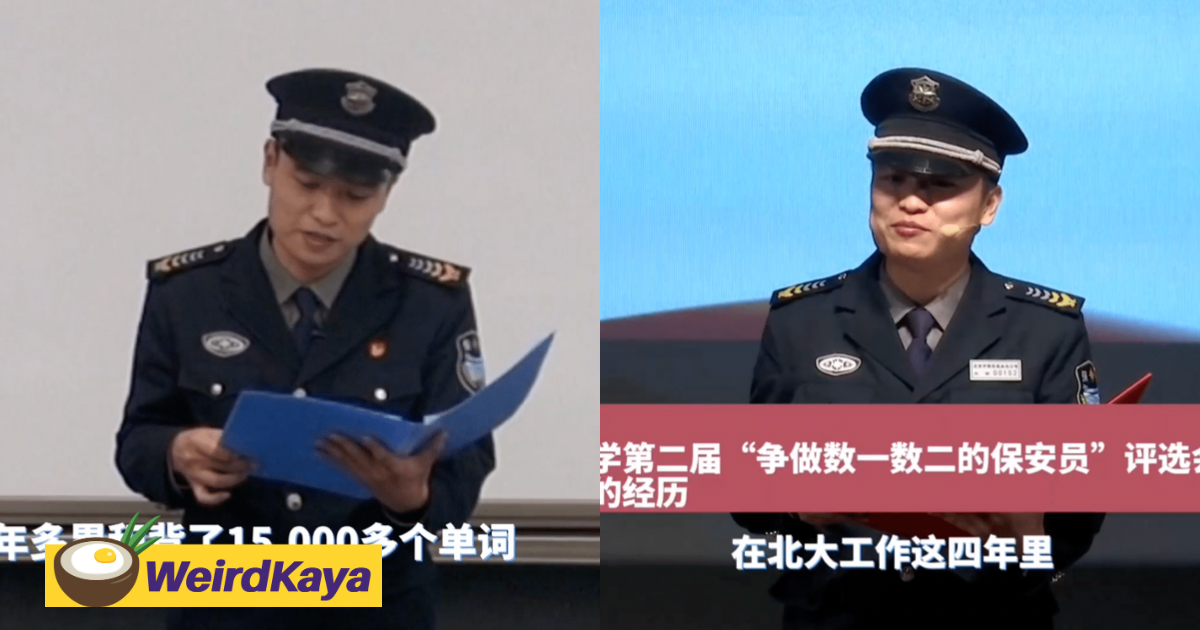 Security guard who worked at china's top university graduates with 20,000-word thesis and plans to obtain a master's degree | weirdkaya