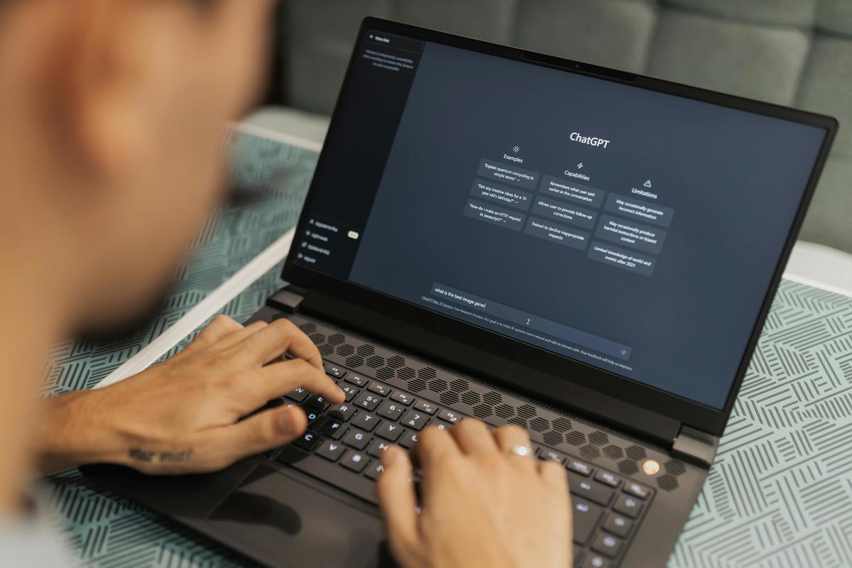 A person using ChatGPT