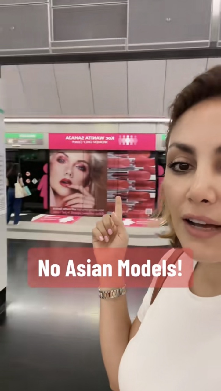 Foreign artist sara ryan asking why ad got no malaysian model
