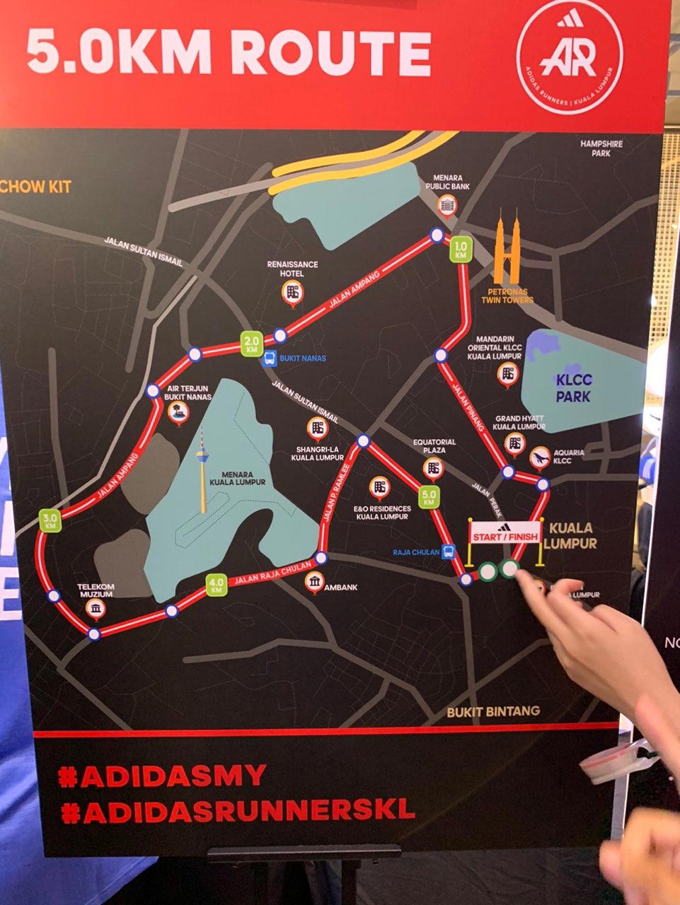 Adidas arkl run 2023 map route