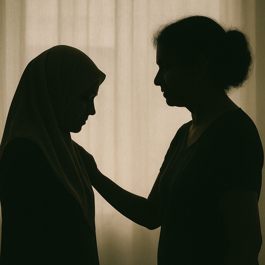 ai image of indian auntie and malay woman