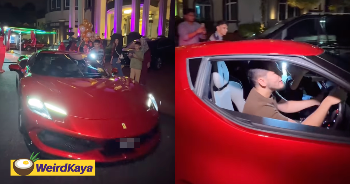 Aliff syukri's wife surprises him with ferrari on their 17th wedding anniversary | weirdkaya