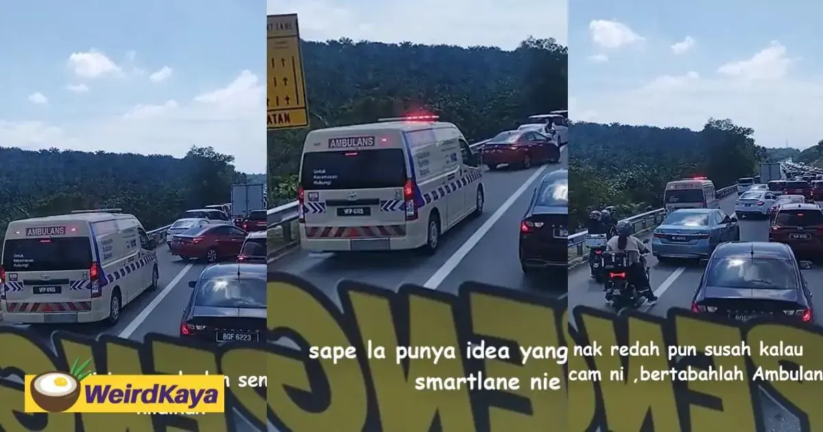 Ambulance Seen Stuck In Traffic As Smart Lane Is In Use During Peak Hour