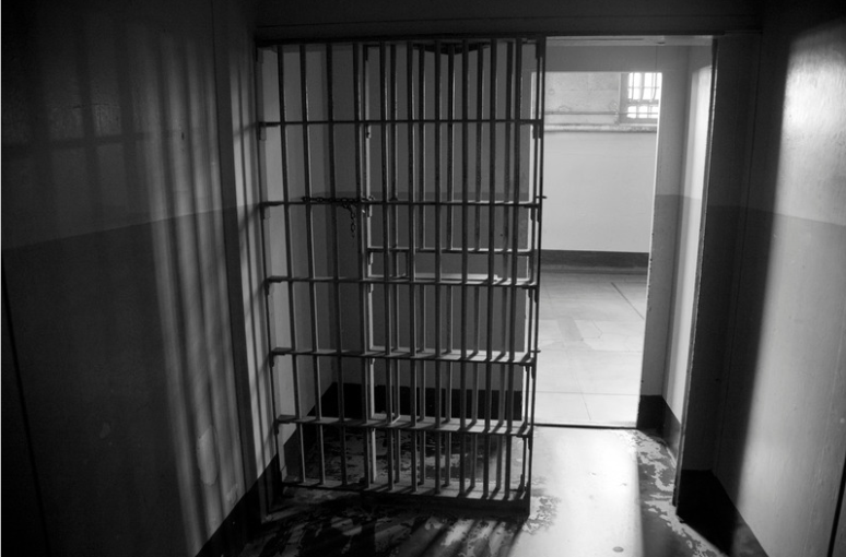 An open prison door