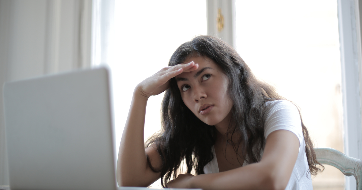 Annoyed asian woman