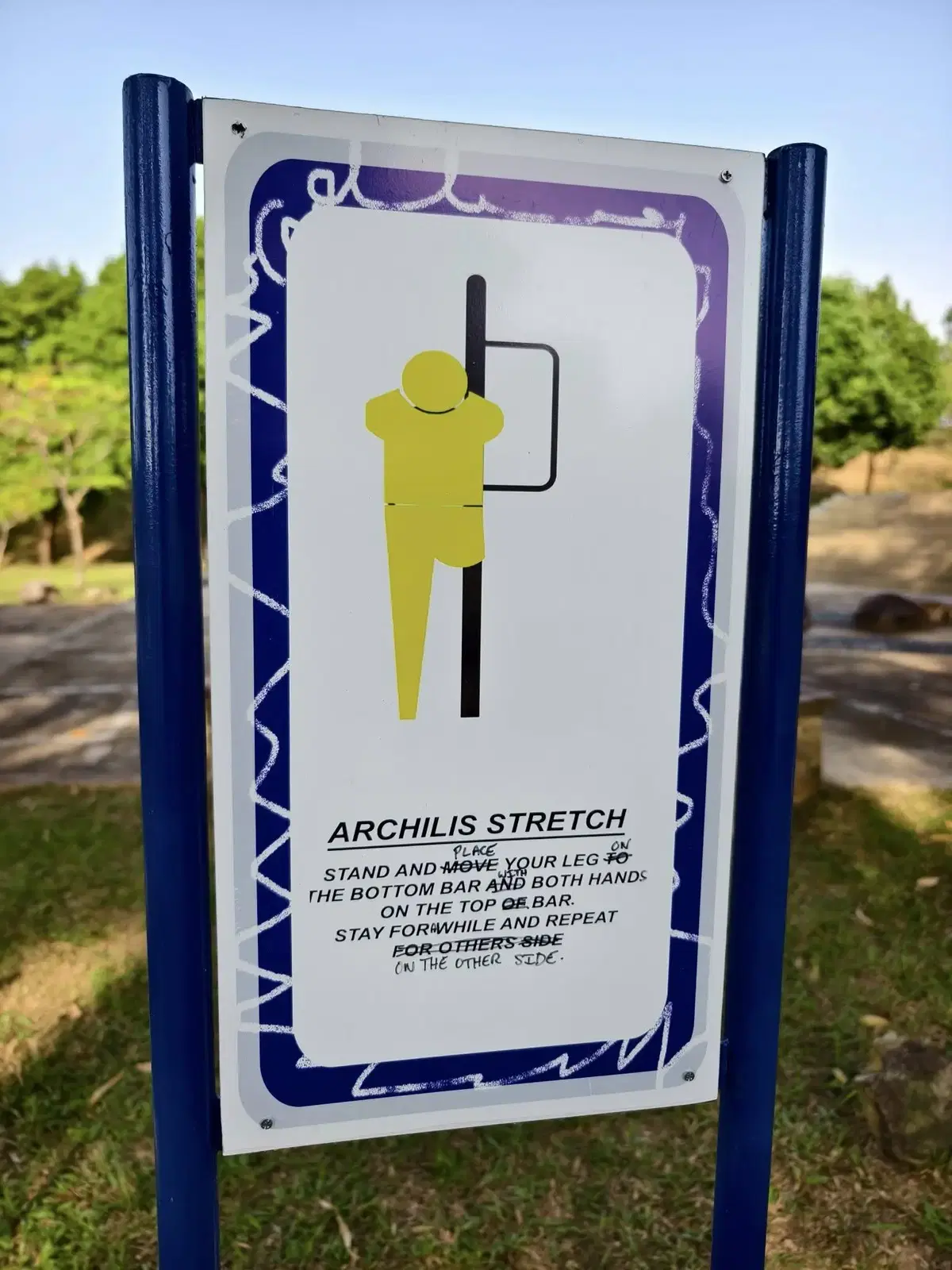 Archilles stretch park sign