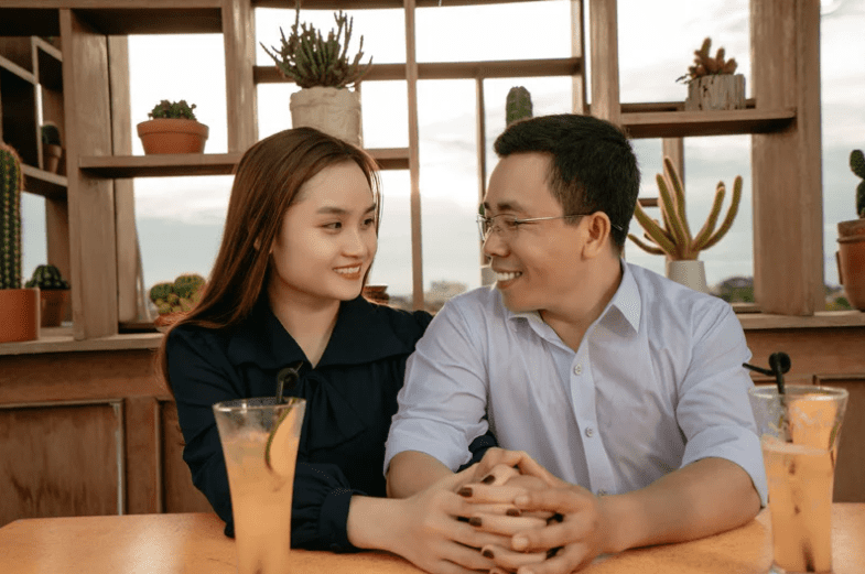 Asian couple on a date