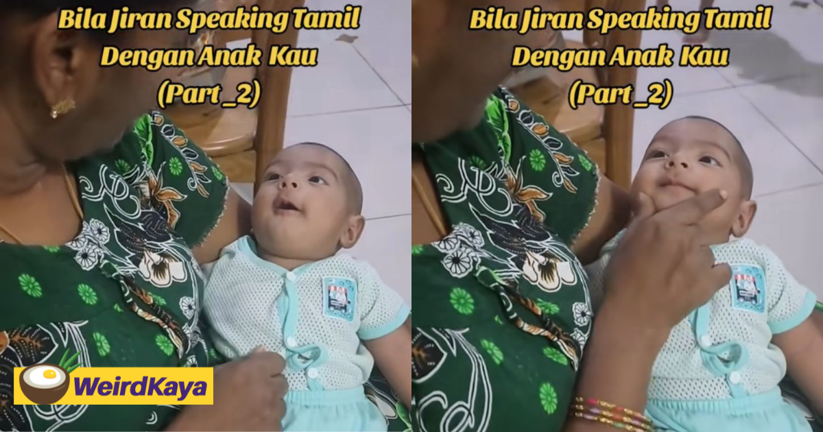 M'sian indian woman speaks to neighbour’s baby in tamil, melts netizens' hearts | weirdkaya