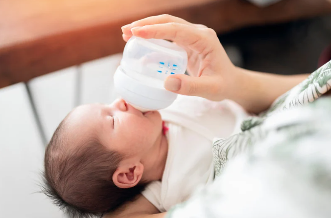 Baby drinking milk