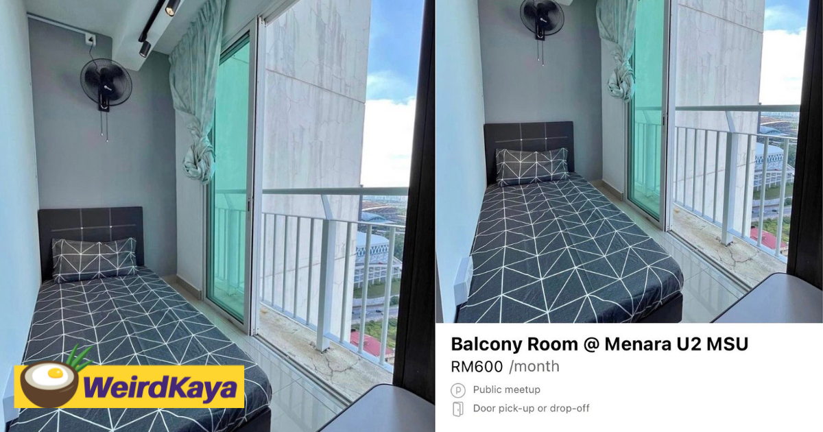 'balcony room' in shah alam listed for rm600 in rent, leaves m'sians shocked  | weirdkaya