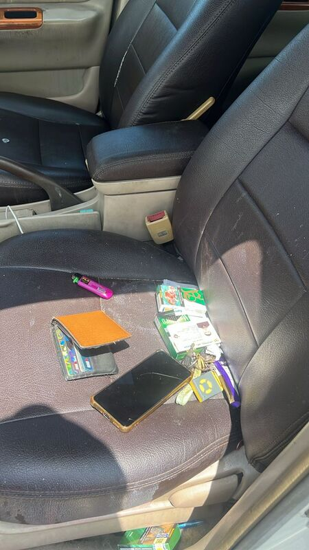 Belongings left behind by man at Penang Bridge