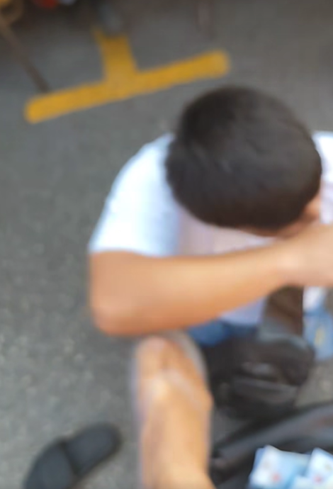 berating beggar