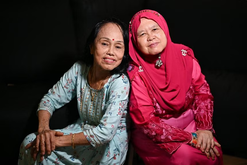 Thangah and fatimah, childhood best friends turned sisters