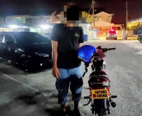 M'sian motorcyclist arrested for using number plate with 'love you' written on it