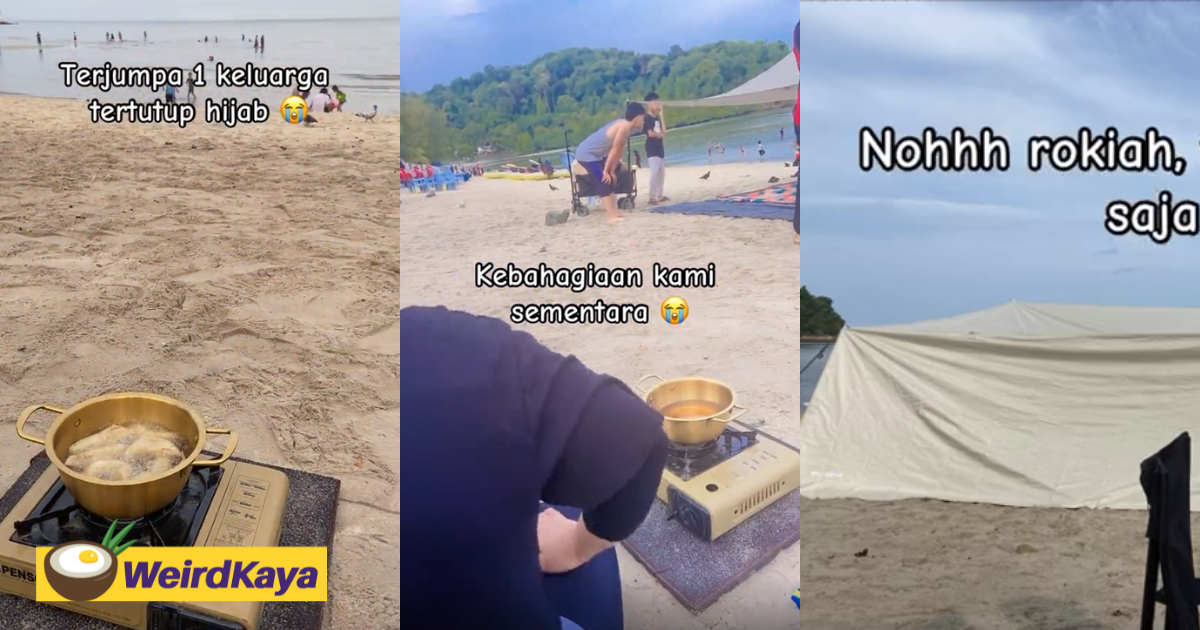 ‘blocked my entire view! ’ —m’sian woman’s beach getaway ruined by giant tents placed in front of her | weirdkaya