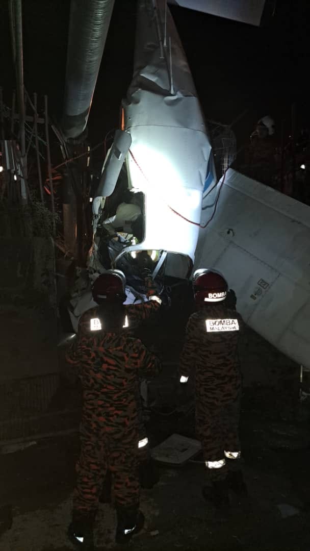 Light aircraft crashes in ipoh