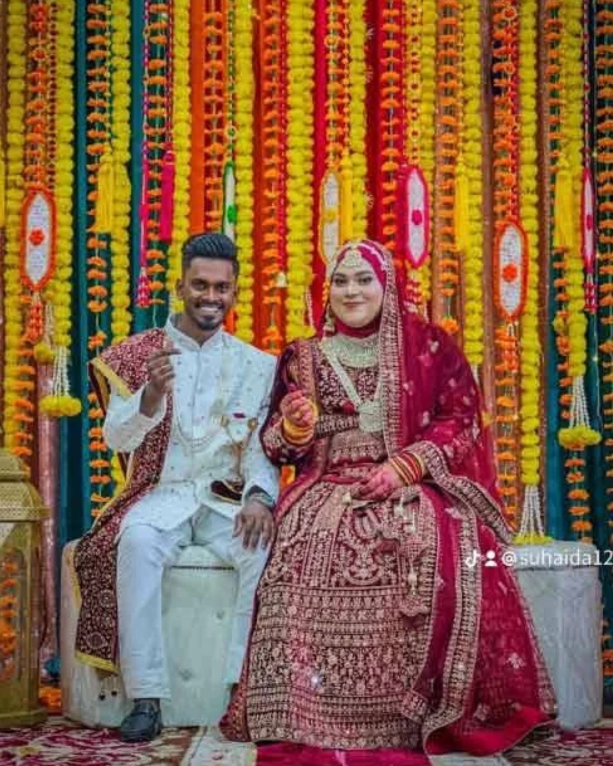 bride and groom at their wedding