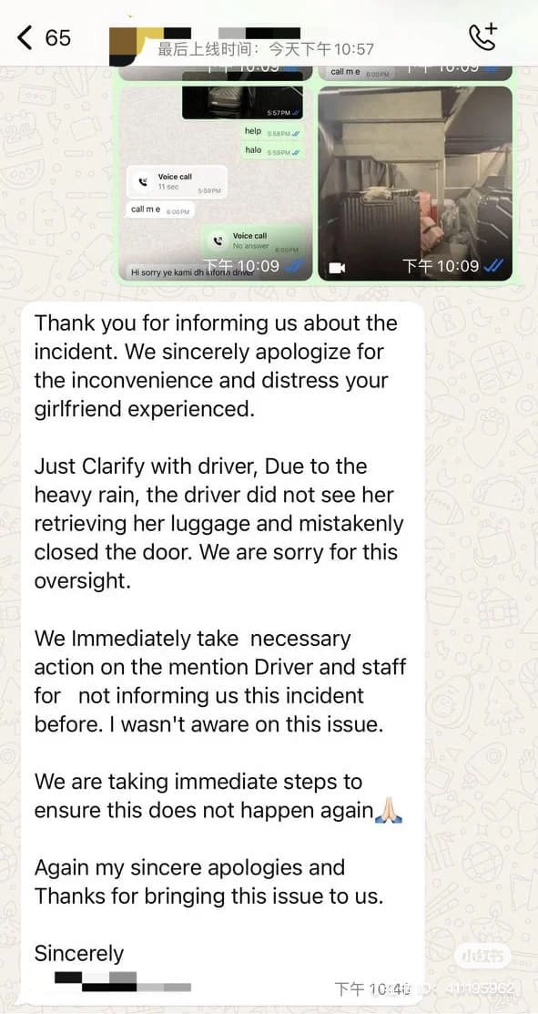 Bus operator's explanation