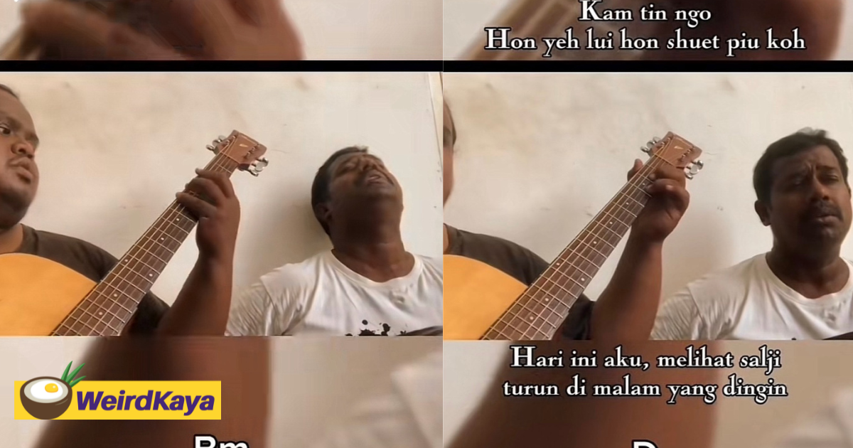 M'sian father and son wows netizens with their rendition of classic canto hit | weirdkaya