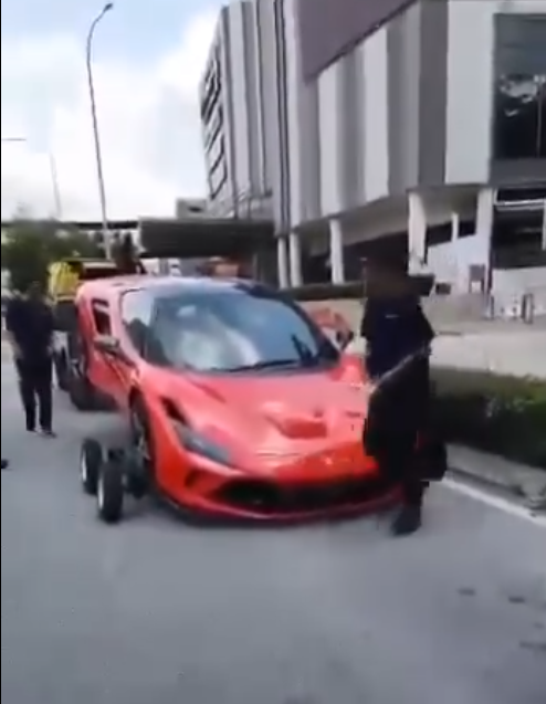 Car leaning up