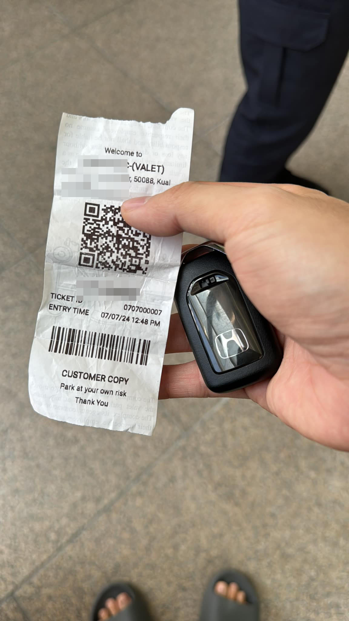 Car missing in klcc valet parking car keys