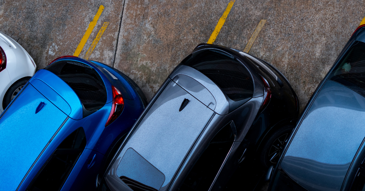 car parked in parking lot