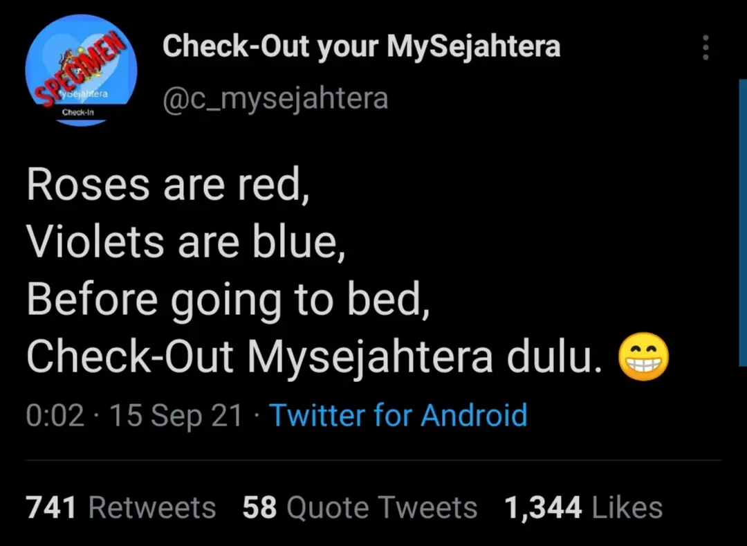 Check out mysejahtera app. Screenshot from satire account by creative malaysians.
