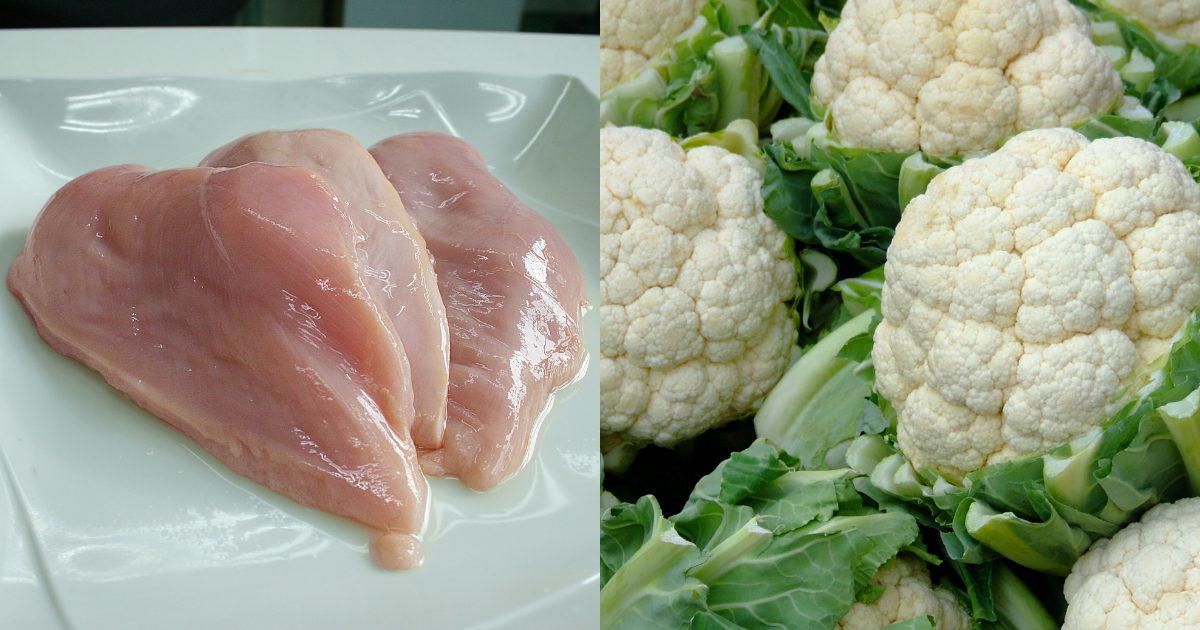 chicken breast and cauliflower