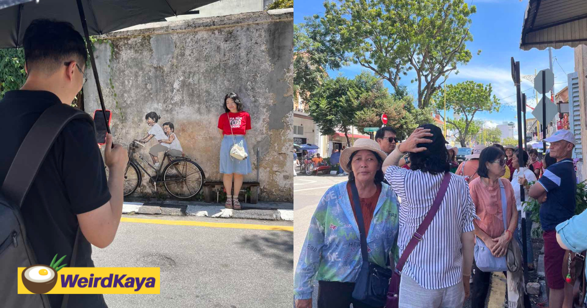 Chinese Tourists Flood Penang To Visit Repainted Murals Over Week-Long National Day Holiday