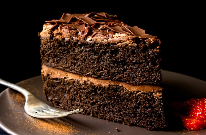 Chocolate cake infused with whiskey