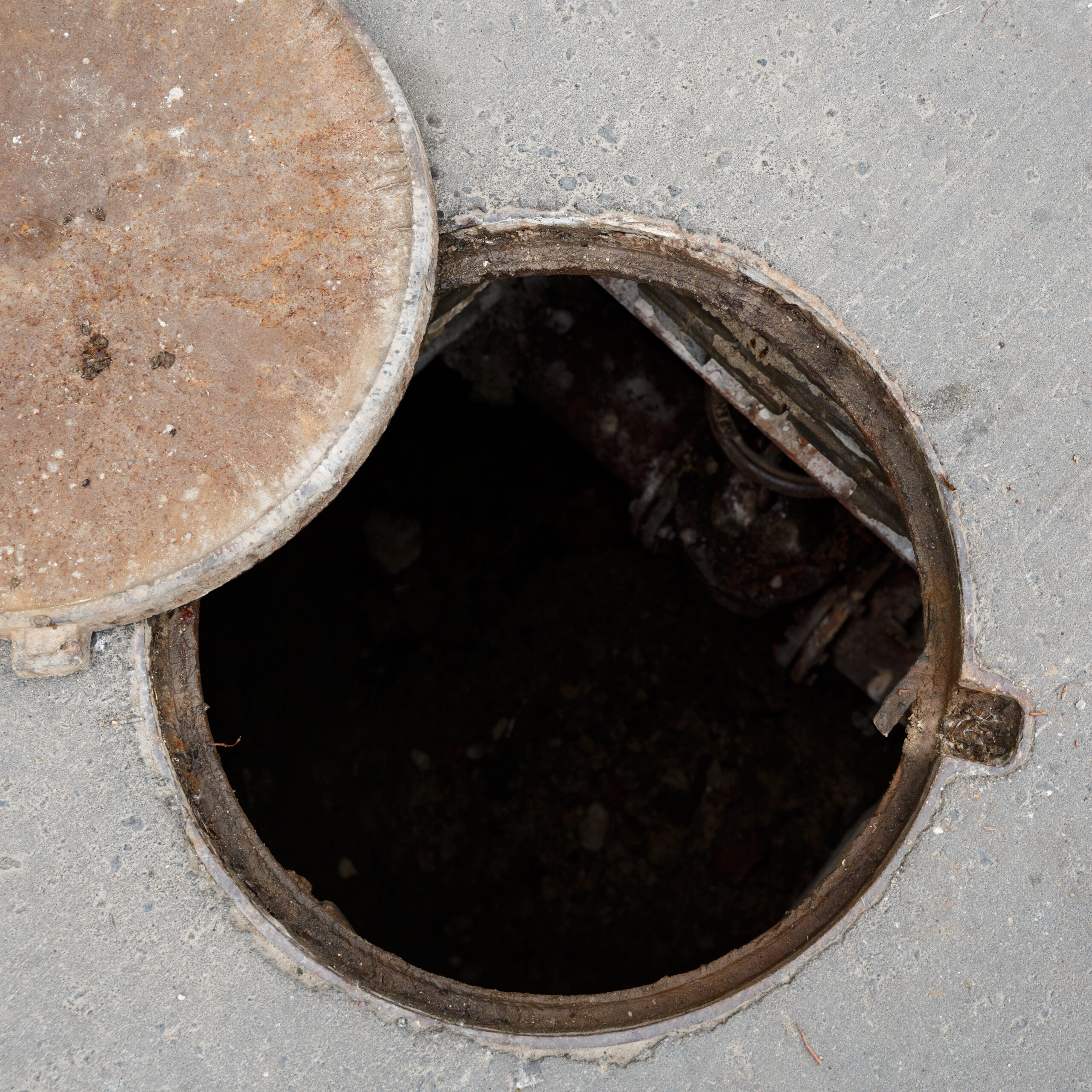 An opened drainage
