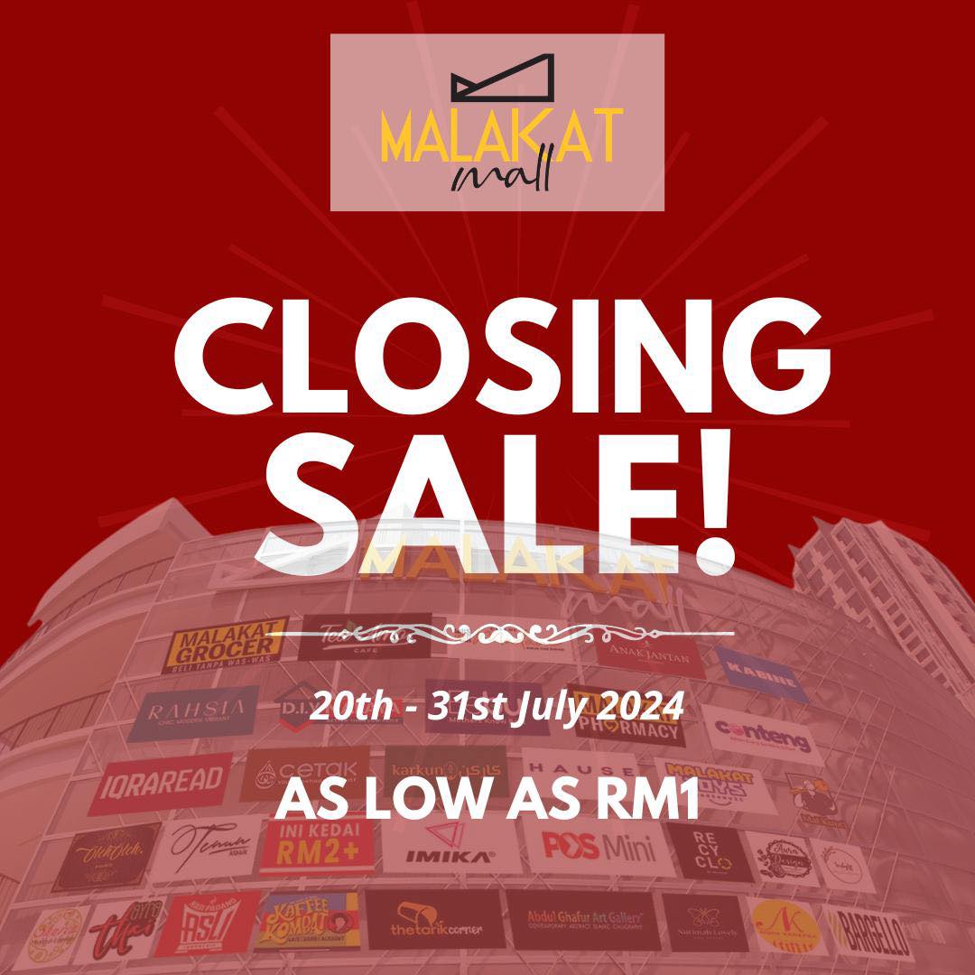 Closing sale malakat mall