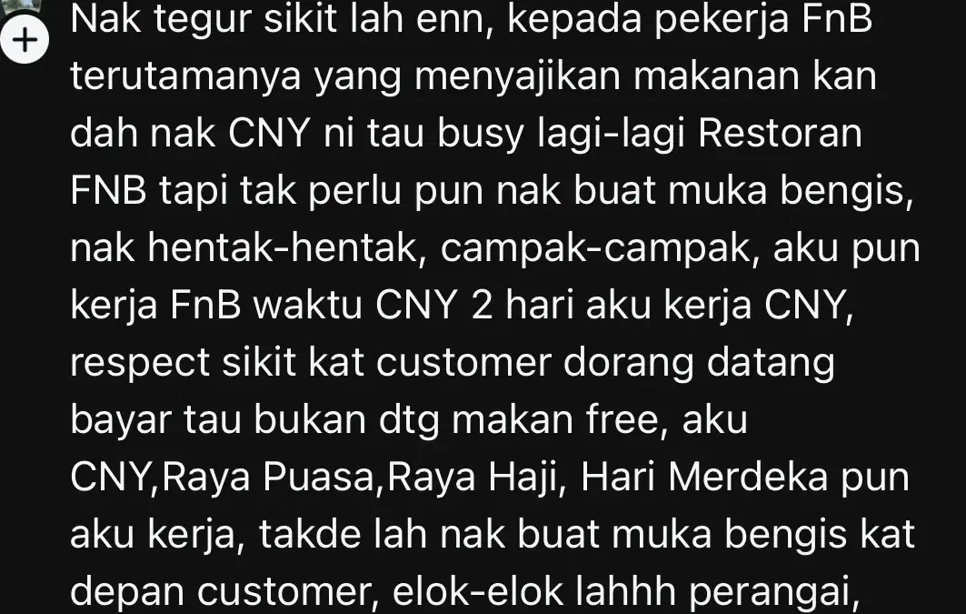 ‘CNY’s Not An Excuse’ — M’sian Urges F&B Staff To Show Respect During Festive Rush