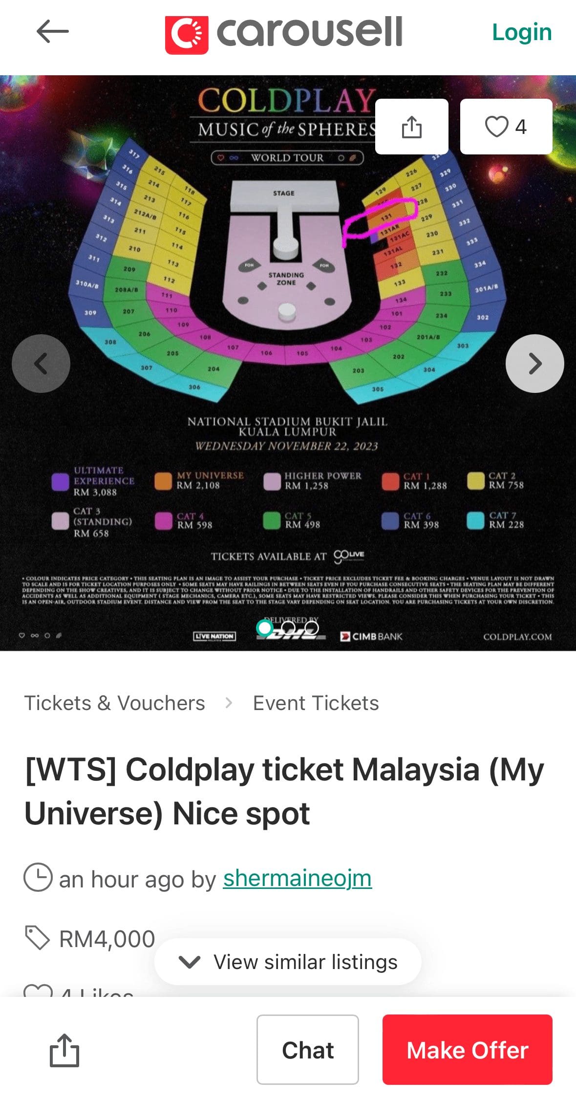 Coldplay malaysia ticket carousell 1-min