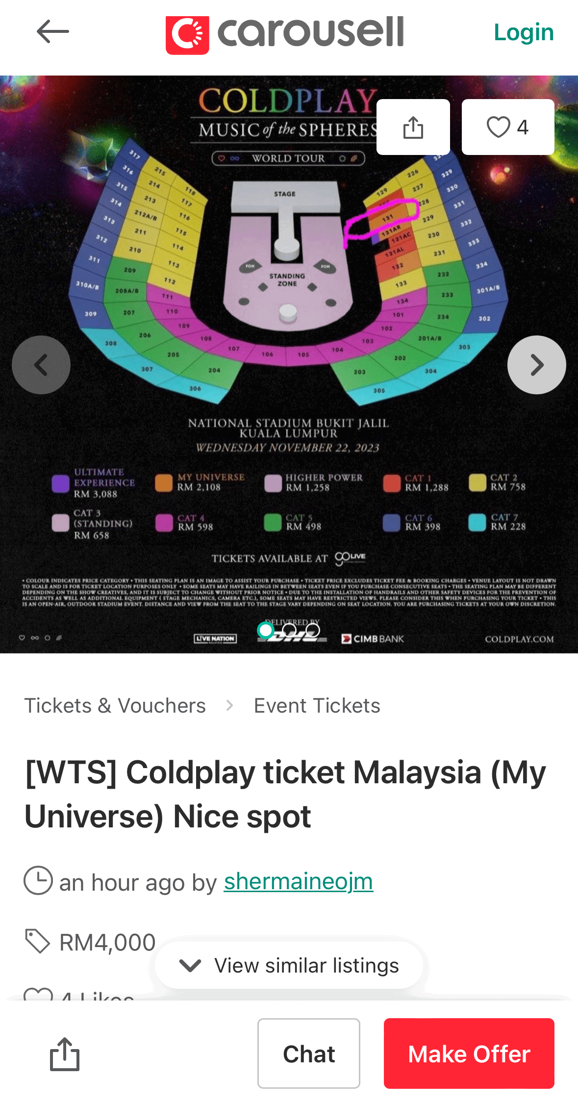 Coldplay malaysia ticket carousell 1-min