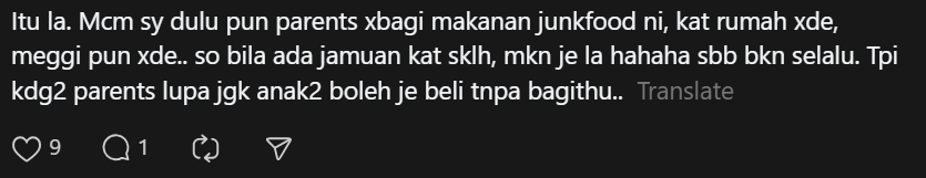 Comment on bringing snack to school (2)