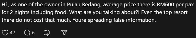Comment on expensive travel in Malaysia (3)