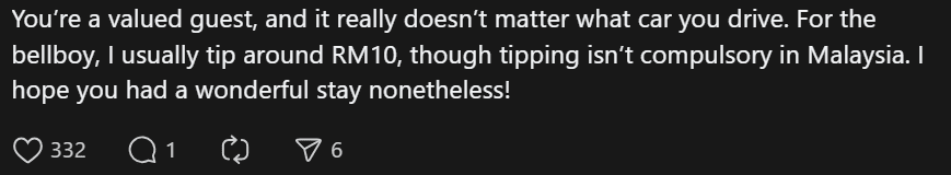 Comment on feeling ashemed staying in 5star hotel (3)