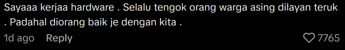 Comment on giving foreign worker food (3)