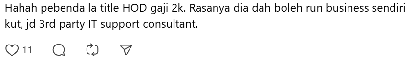 Comment on IT HOD earning RM2000 (1)