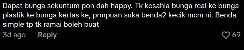 Comment on receiving flower for the first time (2)