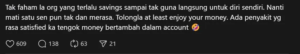 Comment on saving excessive is not good (1)