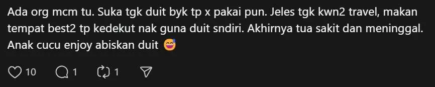 Comment on saving excessive is not good (2)