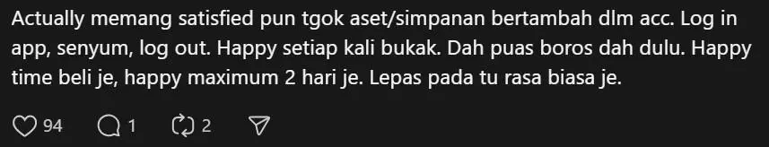 Comment on saving excessive is not good (3)