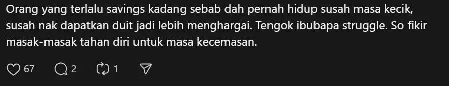 Comment on saving excessive is not good (4)