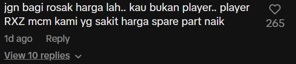 Comment on selling RM1mil motor (2)