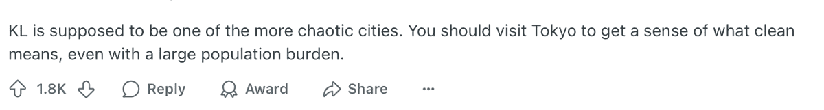 Comment04_Indian Tourist Feels 'Ashamed' After Visiting KL, Says It's Well-Organised With Clean Air & No Potholes