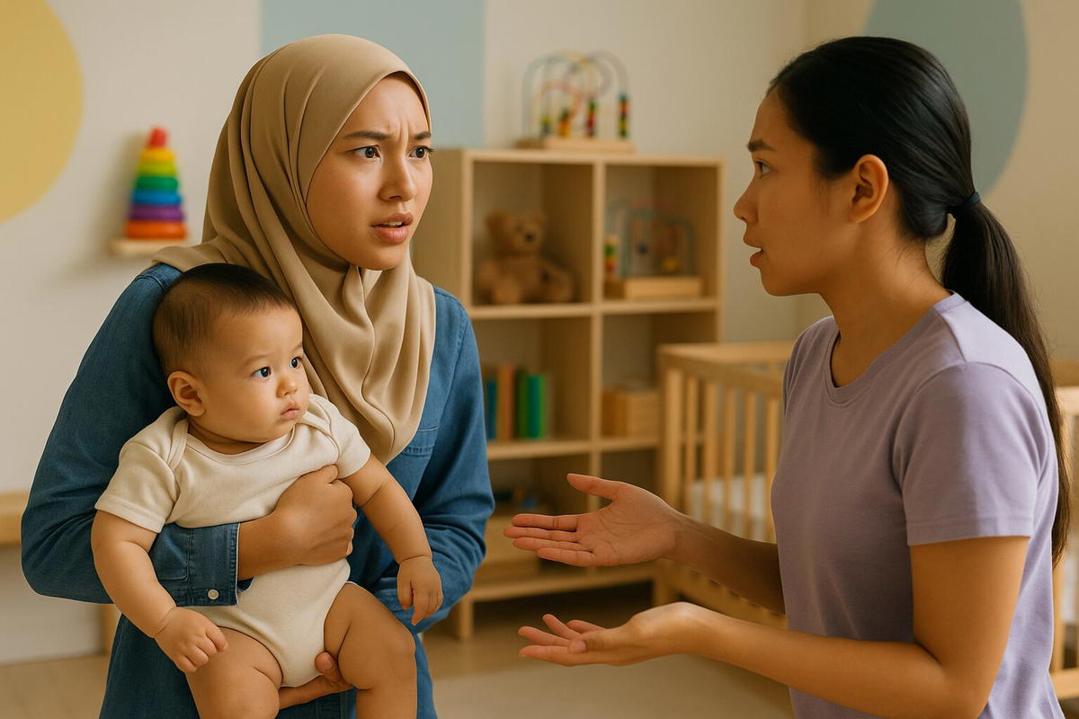 confronting babysitter